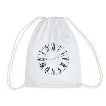 Roman clock - Drawstring Bag - white - Front