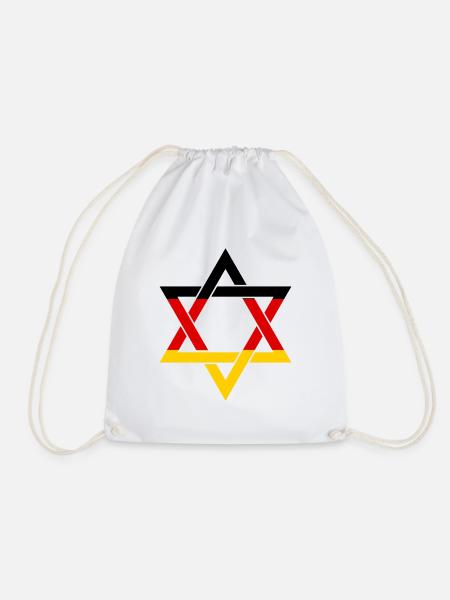 STOLZER DEUTSCHER JUDE Judentum Juden Menorah - Turnbeutel - Weiß