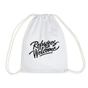 Refugees Welcome Logo - Turnbeutel - Weiß - Vorne