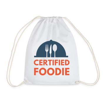 certified food lover Essen Foodie - Turnbeutel - Weiß - Vorne