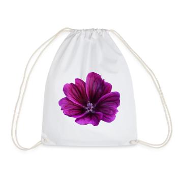 Malve violette Blüte - Turnbeutel - Weiß - Vorne