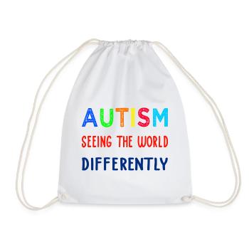 Autism Seeing Differently - Drawstring Bag - white - Front