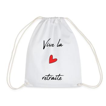 RETIREMENT. RETIREMENT. RETIRED. RETIREMENT - Drawstring Bag - white - Front
