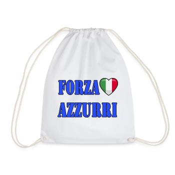 Forza Azzurri Italien Trikot - Turnbeutel - Weiß - Vorne