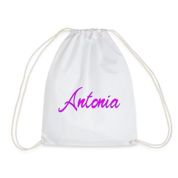 Antonia Neon Script - Turnbeutel - Weiß - Vorne