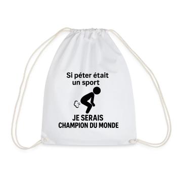 Wenn Furzen ein Sport wäre, wäre ich Champion - Turnbeutel - Weiß - Vorne