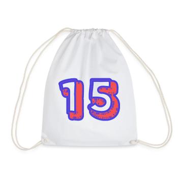 15. 15 ANS. 15e ANNIVERSAIRE. ANNIVERSAIRE 15 ANS. - Sac de sport léger - blanc - Devant