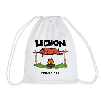 Lechon Philippines Suckling Pig Cebu Manila Gift - Drawstring Bag - white - Front
