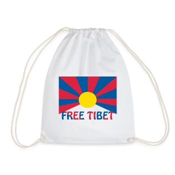 free tibet flagge - Turnbeutel - Weiß - Vorne