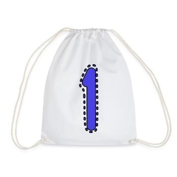 1. 1 AN. 1er ANNIVERSAIRE. ANNIVERSAIRE 1 AN - Sac de sport léger - blanc - Devant