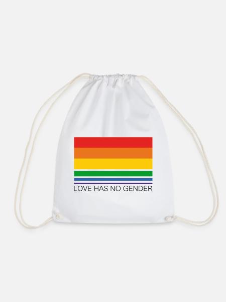 Love Has No Gender - Regenbogen - Turnbeutel - Weiß