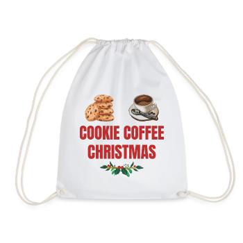 Cookie Coffee Christmas Eve - Drawstring Bag - white - Front
