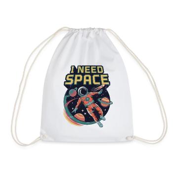 I Need Space - Drawstring Bag - white - Front