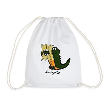 Navigator - Drawstring Bag - white - Front