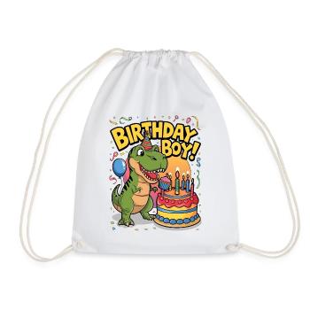 Birthday Boy - Drawstring Bag - white - Front