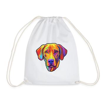 Rhodesian Ridgeback Hunderasse Cartoon Kawaii Illus - Turnbeutel - Weiß - Vorne