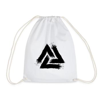 Valknut Symbol Schwarz Symbol Keltisches Symbol - Turnbeutel - Weiß - Vorne