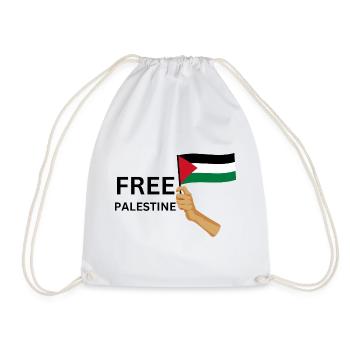 FREE PALASTINE | Gaza | Demonstration - Turnbeutel - Weiß - Vorne