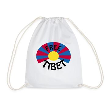 free tibet - Turnbeutel - Weiß - Vorne