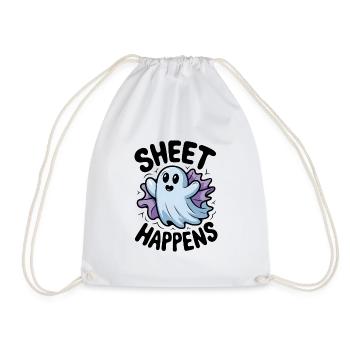 Sheet Happens - Drawstring Bag - white - Front