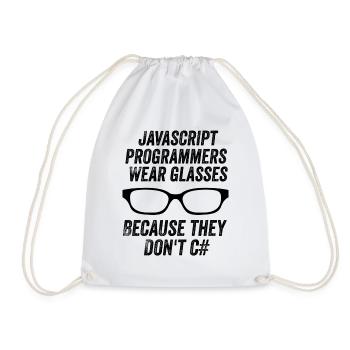 Lustige Javascript-Programmierer - Turnbeutel - Weiß - Vorne