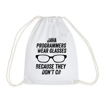 Lustige Java-Programmierer - Turnbeutel - Weiß - Vorne
