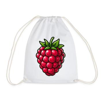 Himbeere, Obst - Turnbeutel - Weiß - Vorne