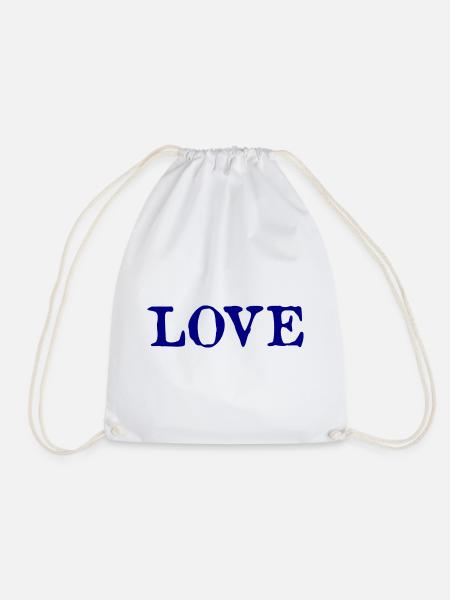 - LOVE. VALENTINSTAG. ICH LIEBE DICH. I LOVE YOU. LIEBE - Turnbeutel - Weiß