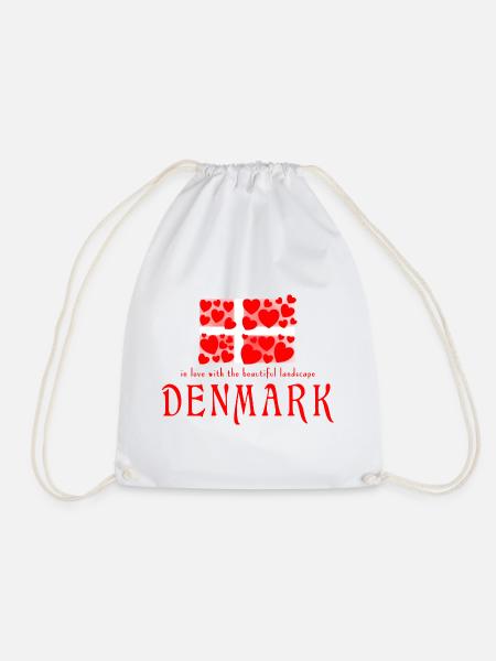 Dänemark Danmark - Turnbeutel - Weiß