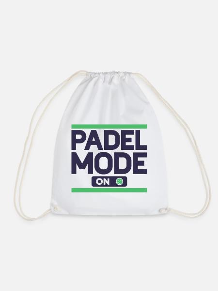 Padeltennis Mode Padelspieler Padel - Turnbeutel - Weiß