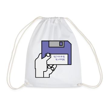 Work bench - Drawstring Bag - white - Front