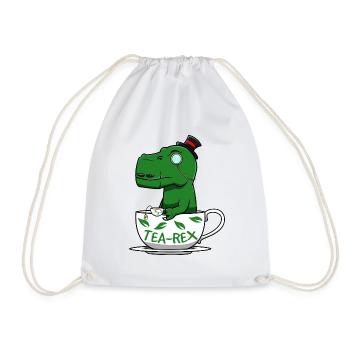 Tea-Rex Dino Tyrannosaurus - Turnbeutel - Weiß - Vorne