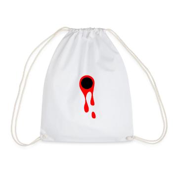 Schüsse und Blut Blutfleck Symbol Schusswunde - Turnbeutel - Weiß - Vorne
