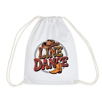 Line Dance mein Hobby - meine Passion - mein Ding - Turnbeutel - Weiß - Vorne