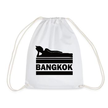 Bangkok Buddha Thailand Temple Wat Pho Souvenir TH - Drawstring Bag - white - Front