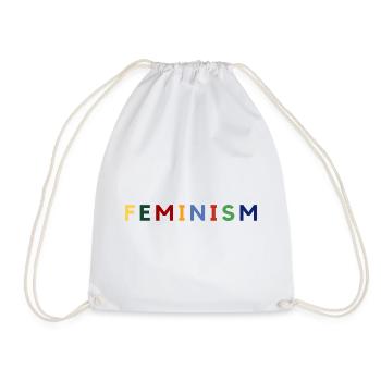 Feminism - Drawstring Bag - white - Front