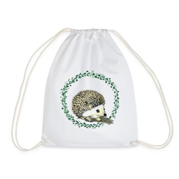 Hedgehog - Drawstring Bag - white - Front