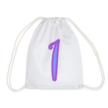 1. 1 AN. 1er ANNIVERSAIRE. ANNIVERSAIRE 1 AN - Sac de sport léger - blanc - Devant