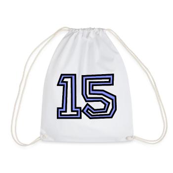 15. 15 ANS. 15e ANNIVERSAIRE. ANNIVERSAIRE 15 ANS. - Sac de sport léger - blanc - Devant