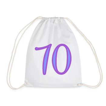 70. 70 ANS. 70e ANNIVERSAIRE. ANNIVERSAIRE 70 ANS. - Sac de sport léger - blanc - Devant