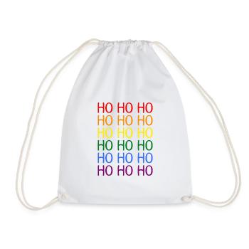 Hohoho Regenbogen LGBT - Turnbeutel - Weiß - Vorne