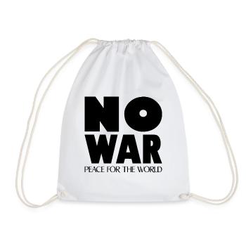 NO WAR Peace for the world - Drawstring Bag - white - Front