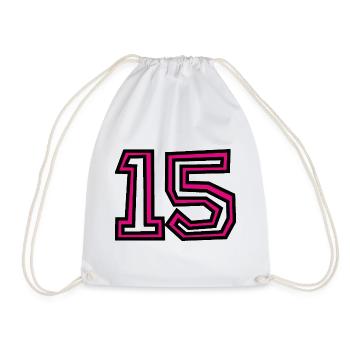 15 - Drawstring Bag - white - Front
