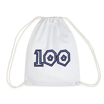 100. 100 YEARS. 100th ANNIVERSARY. 100 BIRTHDAY - Drawstring Bag - white - Front