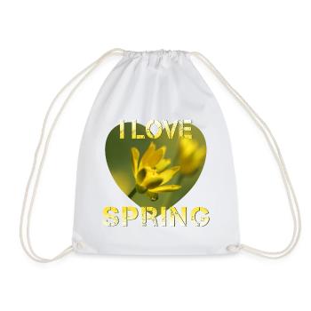 I love spring - Turnbeutel - Weiß - Vorne