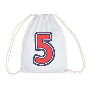 5. 5 YEARS. 5th ANNIVERSARY. 5 YEAR ANNIVERSARY - Drawstring Bag - white - Front