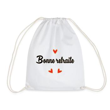 RETIREMENT. RETIREMENT. RETIRED. RETIREMENT - Drawstring Bag - white - Front