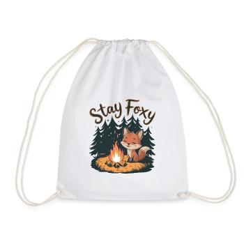 Stay Foxy - Drawstring Bag - white - Front