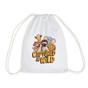 Captured By The Wild - Drawstring Bag - white - Front