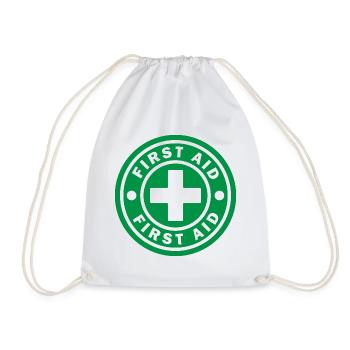 First Aid Medical Cross Sicherheitssymbol Vektor-Symbol - Turnbeutel - Weiß - Vorne